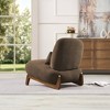 Okak Modern Upholstered Armless Reading Accent Chair with Pillow,Soft Padded Barrel Chair for Living Room,Bedroom - 3 of 4