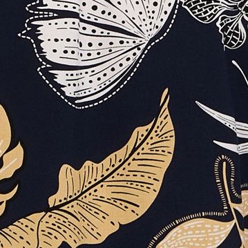 navy tropical leaf