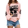 Nlife Women Long Sleeve White NASA Letter Print T Shirt Autumn Winter - 3 of 4