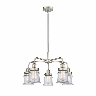 Canton - 5 Light Stem Hung Chandelier In Industrial Style-14.5 Inches Tall and 23.25 Inches Wide