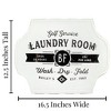 AuldHome Design Rustic Laundry Room Sign; Vintage Farmhouse Style Metal White Enamelware Wall Decor - 3 of 4