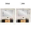 Amanti Art Mirror Makeover Bathroom Mirror Frame Border Kit - Fully Assembled Peel and Stick Frame - Mirror NOT Included - Rustic Plank Narrow Trim - 4 of 4