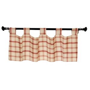 RLF Home 4" Top Tab High Quality Fabric Al Fresco Tab Valance for Windows 50" x 16" Burgundy - 1 of 4
