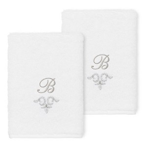 Linum Home Textiles 100% Turkish Cotton MONICA 2PC Embellished Washcloth Set - 1 of 1