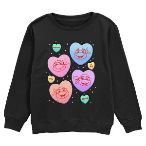 Boy's Teenage Mutant Ninja Turtles Candy Hearts Sweatshirt - 1 of 2