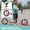 INFURNIC Bicycles Youth Scooter Kick Scooter for Kids 6+ with Adjustable Handlebar Widened non-slip Footboard, White, 48.03"*23.62"*32.28" - 3 of 4