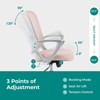 MAYEERTY Office Chair - No Wheels, Ergonomic Executive Sled Base Mesh Chair w/Comfy Arms & Lumbar Support for Home/Conf Room/Bedroom - 2 of 4
