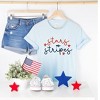 Simply Sage Market Women's Patriotic Stars and Stripes Cursive Short Sleeve Graphic Tee - 3 of 4