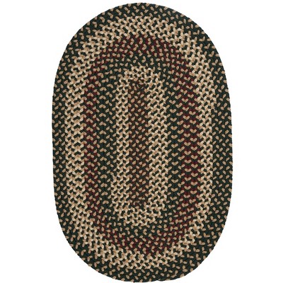 Colonial Mills Brook Farm Polypropylene Braided Rug, 2-Feet by 10-Feet, Winter Green