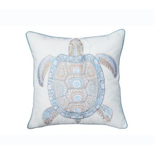 RightSide Designs Sea Glass Dolphin Indoor/Outdoor Throw Pillow - 1 of 4