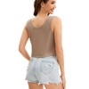 ATHLECHIC Women Casual Breathable Cotton Cropped Tank Top Summer Sleeveless Shirt - 4 of 4
