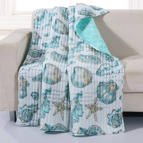 Beach scene throw online blanket