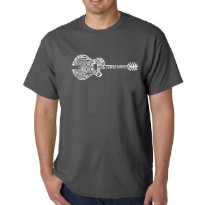 LA Pop Art Men's Word Art T-shirt - Country Guitar - 1 of 4