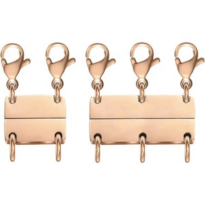 Magnetic Layering Clasps for Necklaces, Gold Multi-Strand Separator for Layered Jewelry - 1 of 4
