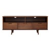NicBex Mid-Century Modern TV Stand with Solid Wood for 65" TVs Entertainment Center with 2 Open Cubbies for Living Room - 3 of 4