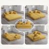 KTMBDW Sleeper Sofa Bed, Corduroy Folding Mattress Couch with Fixed-Shape Frame, Floor Sofa Lounge Couch for Living Room Bedroom - 3 of 4