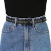 Allegra K Women's PU Leather Metal Buckle Skinny Hollow Grommet Waist Belts - image 4 of 4