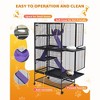 Multi-Level Metal Small Animal Cage for Ferrets, Hamsters, Chinchillas, Rabbits, Guinea Pigs, Hedgehogs, Gerbils – Removable Tray & Ramp, Lockable - 4 of 4
