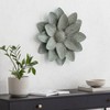 Brewster Shasta Green Floral Metal Wall Art: Oxidized Iron, Botanical Sculpture, 18.5" Decor - 3 of 4