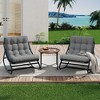 Whizmax patio Royal Rocking Chairs, E-Coated Outdoor Rocking Recliner with Cushion for Front Porch Garden Patio Backyard - 4 of 4