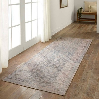 Gray Synthetic Medallion 4' x 8' Area Rug