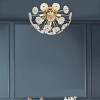 6-Light Flush Mount Ceiling Light with G9 Bulb Sockets, Large 19.7" Modern Flower Design for Bedroom, Living Room, Kitchen – The Pop Home - 3 of 4