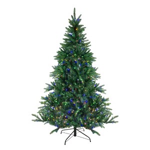 Northlight 12' Pre-Lit LED Instant Connect Noble Fir Artificial Christmas Tree - Dual Lights - 1 of 4
