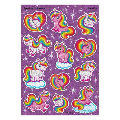 Trend Sparkly Unicorns Sparkle Stickers, 24 Count (Pack of 6)