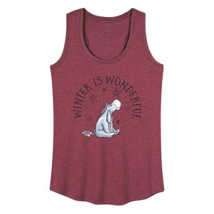 Women's - Winnie the Pooh - Eeyore Winter Is Wonderful Christmas Graphic Racerback Tank - 1 of 4