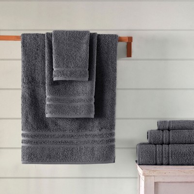 Coral Orange 6-Piece Turkish Cotton Bath Towel Set