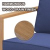 POCASSY Outdoor Sofa Couch Set with Club Lounge Chair, Patio Furniture Set with Wood Grain Square Armrest - 4 of 4
