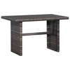 vidaXL Poly Rattan Outdoor Bistro Set with Cushions, Lightweight, Weather-Resistant Sofa Seating Group for Garden, Patio, Terrace - Gray - 4 of 4