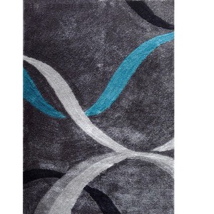 HomeRoots 5' X 7' Gray and Silver Shag Hand Tufted Area Rug - 1 of 4
