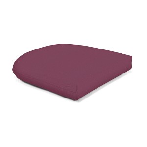 Casual Cushion Solid Sunbrella Fabric 1-Piece Indoor/Outdoor Wicker Seat Pad, 18"W x 18"L - 1 of 4
