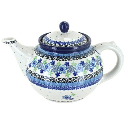 Blue Rose Polish Pottery 60 Ceramika Artystyczna Medium Teapot