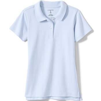 Lands' End School Uniform Kids Short Sleeve Feminine Fit Interlock Polo Shirt