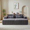 TiramisuBest 87" No-Assembly Oversized Sectional Chaise, Plush Reclining Sofa Bed for Indoor Living Room & Bedroom-Beige - 3 of 4