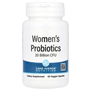 Lake Avenue Nutrition Women's Probiotics, 20 Billion CFU, 60 Veggie Capsules - 1 of 3