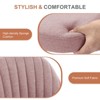 GlasFlength Modern Fabric Seating Sets with Wheels, Armless and Adjustable Swivel Office Desk Chairs, for a Variety of Occasions, Pink, 21"*21"*18" - 2 of 4