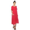 White Mark Women's Short Sleeve Midi Dress - 2 of 4