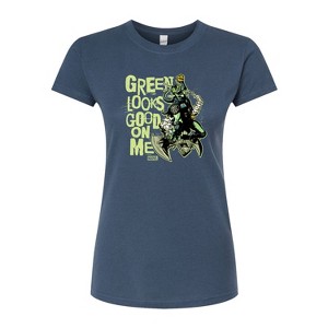 Women's - Marvel - St. Patrick's Day Green Looks Good On Me Juniors Fitted Graphic T-Shirt - 1 of 2