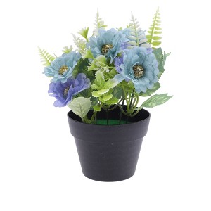 Unique Bargains Artificial Plants Hibiscus Plastic 4.33"x4.33"x7.48" 1 Pc - 1 of 4