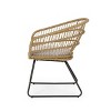 Christopher Knight Home Lemere Outdoor Wicker and Metal Upholstered Dining Chairs (Set of 2) - 4 of 4