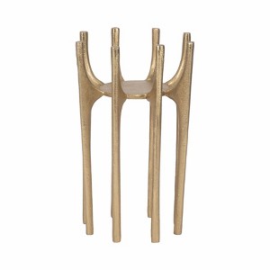 Aluminum Pillar Holder with Sculptural Elevated Spire Design for Modern Display - 1 of 4