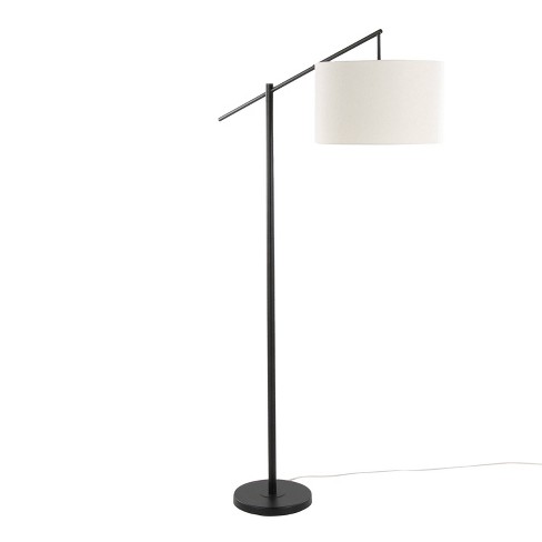 3-Light Comntemporary top Black Steel Floor Lamp