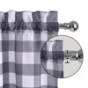 Buffalo Check Gingham Print Rod Pocket Short Kitchen Curtains - image 2 of 4