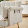 2-Seater Velvet Sofa with Tufted Back and Seat, Metal Legs and Foam Cushion for Living Room - 3 of 4