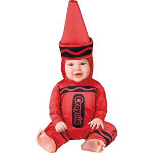 Inspirit DesignsCrayola Kids' Baby Red Crayon Halloween Costume Jumpsuit - Red 0-6 Months - 1 of 1