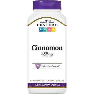 21st Century Cinnamon 1,000 mg 120 Vegetable Capsules.