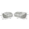 WJSHome Curved Bubble Couch, Comfy Upholstered Sofa,Breathable Mesh Fabric 3D Honeycomb Shape Modern Couches (2 Seater, 3 Seater) - 2 of 4